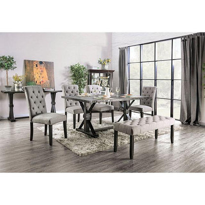  Furniture of America Alfred CM3735T-GY-7PC 7 Pc Dining Table Set IMAGE 5
