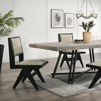  Furniture of America Tottenham FM3222BK-T-7PC 7 Pc Dining Table Set IMAGE 2