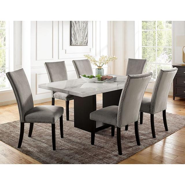 Furniture of America Kian CM3744T-7PC-GY 7 Pc Dining Table Set IMAGE 1