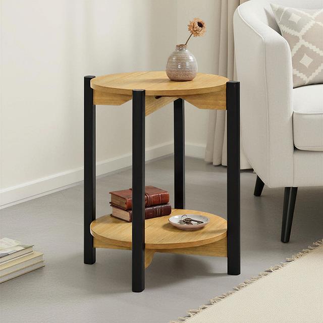  Furniture of America Hyde SL4200AK-E Round End Table IMAGE 2