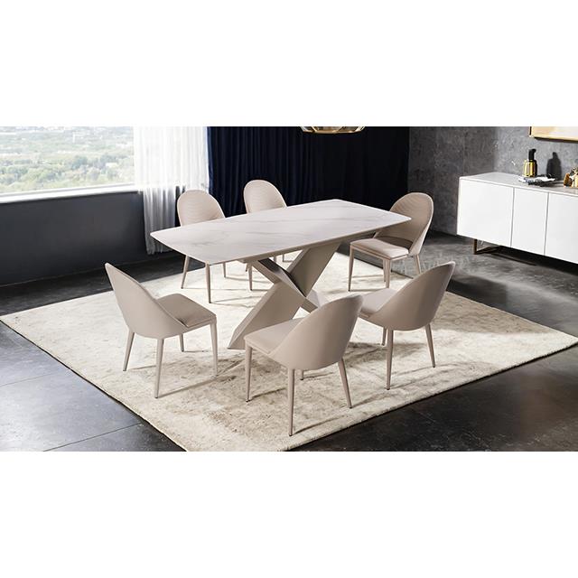  Furniture of America Lenvik FM3700BR-T-7PC 7 Pc Dining Table Set IMAGE 1