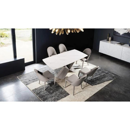  Furniture of America Lenvik FM3700BR-T-7PC 7 Pc Dining Table Set IMAGE 2