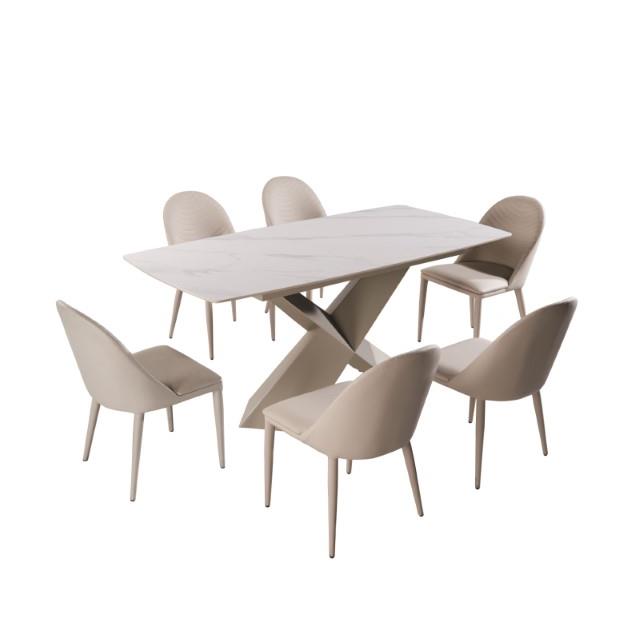  Furniture of America Lenvik FM3700BR-T-7PC 7 Pc Dining Table Set IMAGE 3