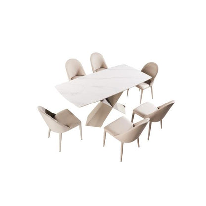  Furniture of America Lenvik FM3700BR-T-7PC 7 Pc Dining Table Set IMAGE 4