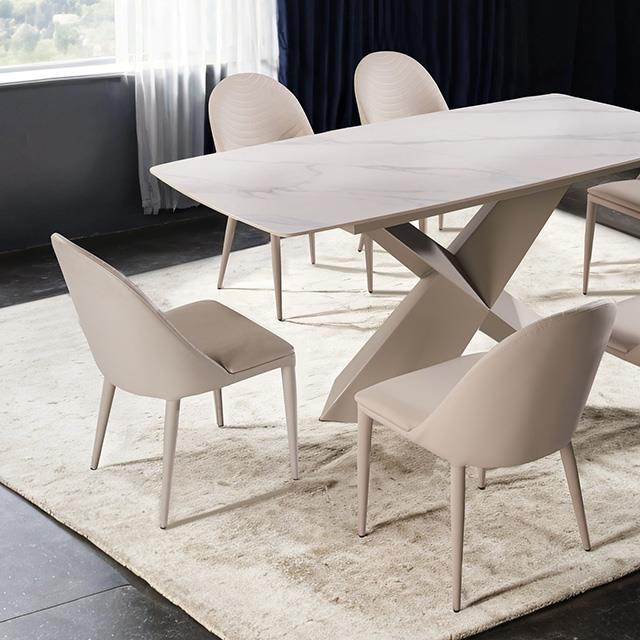  Furniture of America Lenvik FM3700BR-T-7PC 7 Pc Dining Table Set IMAGE 7