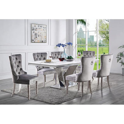  Furniture of America Valdevers CM3294T-SS-TABLE Dining Table IMAGE 1