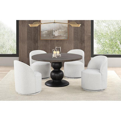  Furniture of America Essen FM3430ES-RT-5PC-01WH 5 Pc Dining Table Set IMAGE 1