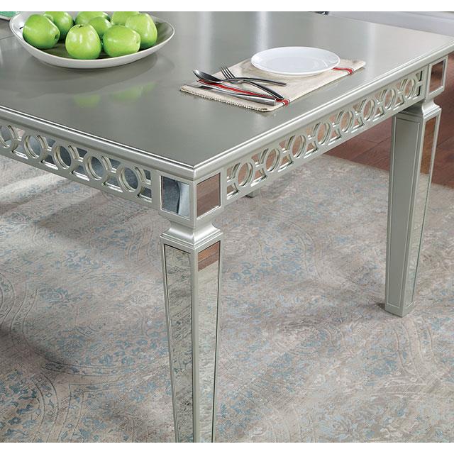  Furniture of America Adalia CM3241SV-T-7PC 7 Pc Dining Table Set IMAGE 3