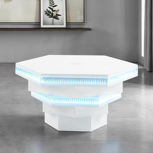  Furniture of America Anwar FM47010WH-C Rectangular Cocktail Table IMAGE 1