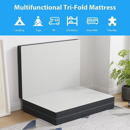  Furniture of America Hollyhock DM1004-T 4" Twin Tri-Fold Memory Foam Topper IMAGE 6