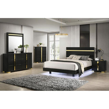  Furniture of America Lillestrom FM7217BK-N Nightstand IMAGE 2