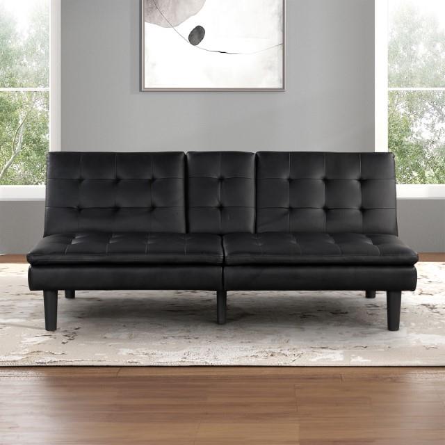  Furniture of America Eidsberg FM2908BK Futon Sofa Bed IMAGE 2