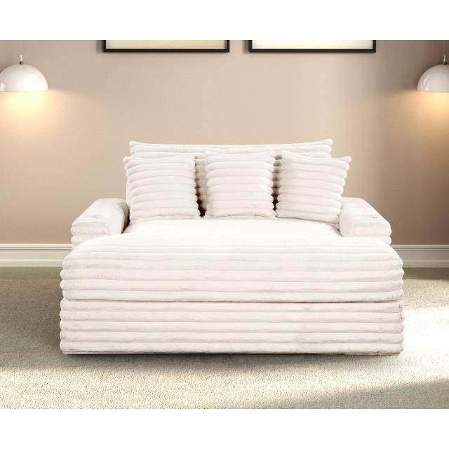  Furniture of America Veyrier FM6901WH-CE 2 Arm Chaise IMAGE 4