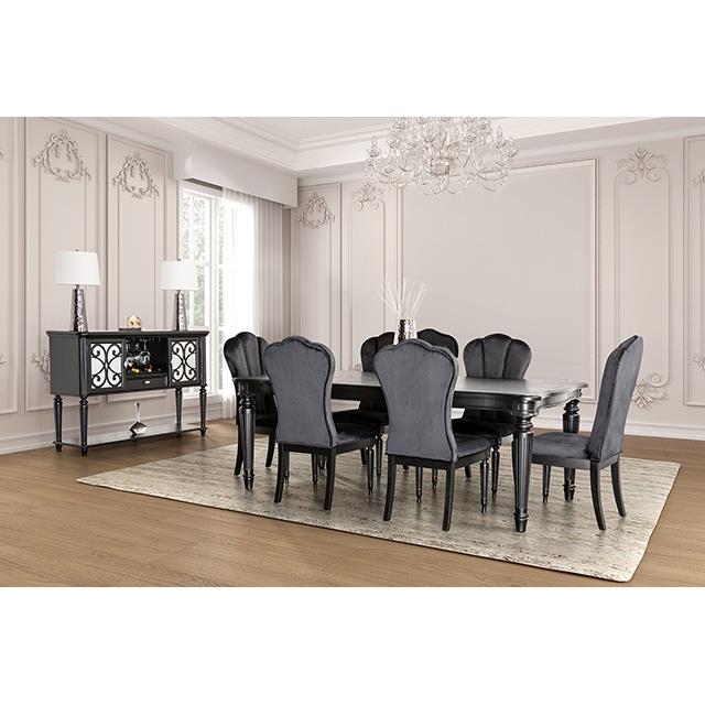  Furniture of America Melodi Parc FM3416BK-T-7PC 7 Pc Dining Table Set IMAGE 1