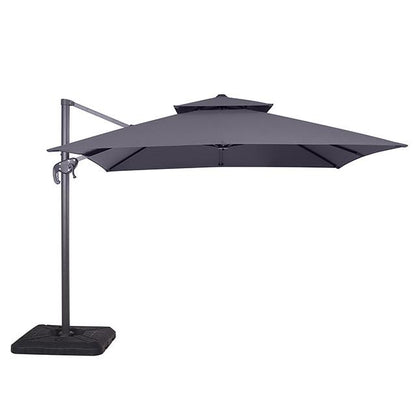  Furniture of America Hero LA-A028GY+BASE 10" Square Umbrella with Double Top & 37" Large Base IMAGE 1