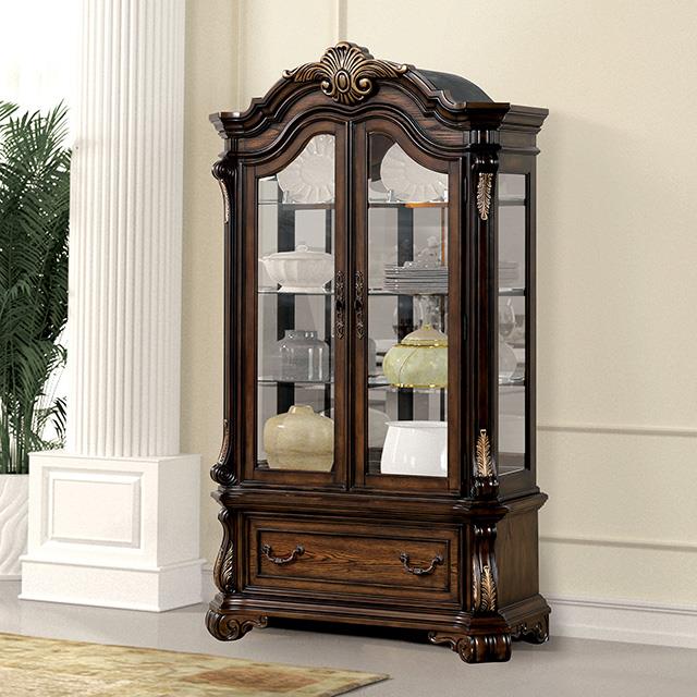  Furniture of America Leovanni FM31003DB-CR-SET Curio IMAGE 1