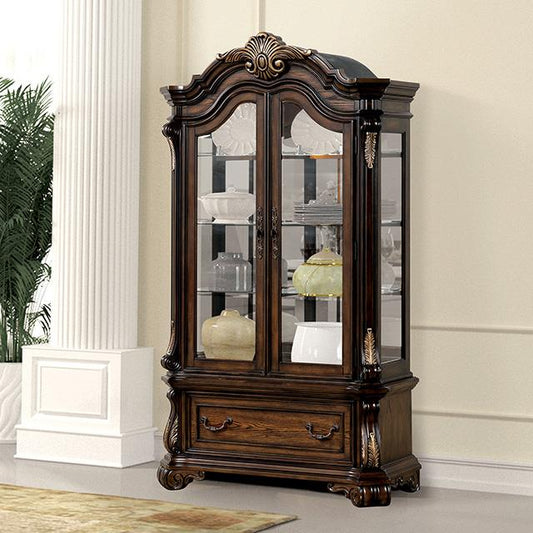  Furniture of America Leovanni FM31003DB-CR-SET Curio IMAGE 1