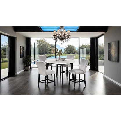  Furniture of America Sabro FM3330BK-PRT-TABLE Round Counter Height Table IMAGE 2