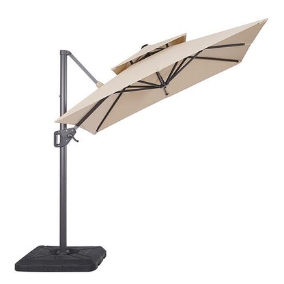  Furniture of America Fida LA-A029BG+BASE 8" Square Umbrella with Double Top & 37" Large Base IMAGE 3
