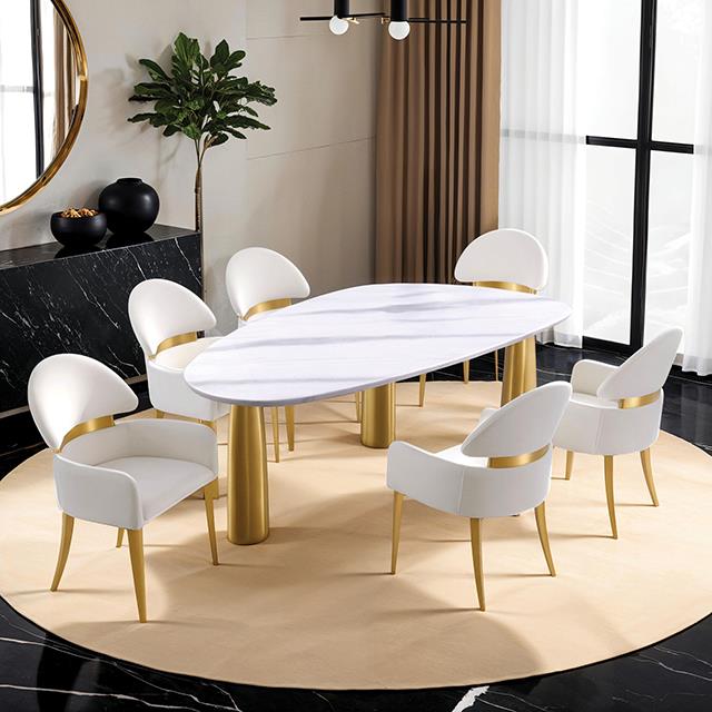  Furniture of America Northam FM37005WH-T-TABLE Dining Table IMAGE 3