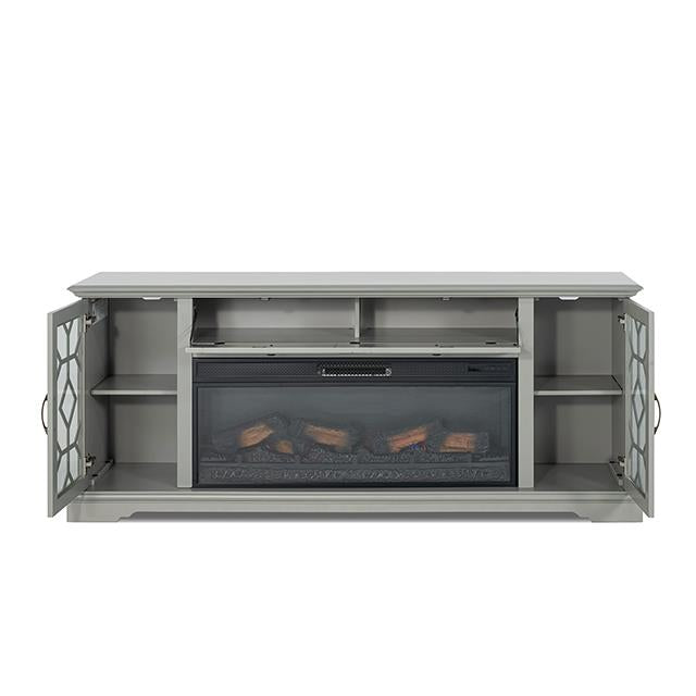  Furniture of America Fidel TM5003 74'' Tv Console with Electric Fireplace IMAGE 3