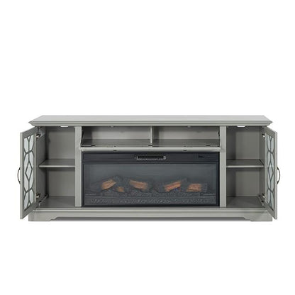  Furniture of America Fidel TM5003 74'' Tv Console with Electric Fireplace IMAGE 3