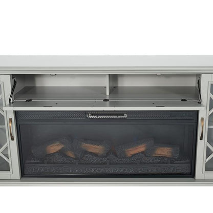  Furniture of America Fidel TM5003 74'' Tv Console with Electric Fireplace IMAGE 7