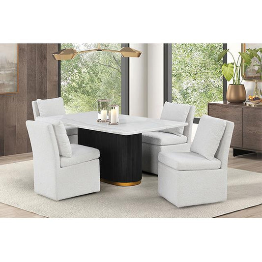  Furniture of America Morges FM3432WH-T-5PC-00WH 5 Pc Dining Table Set IMAGE 1