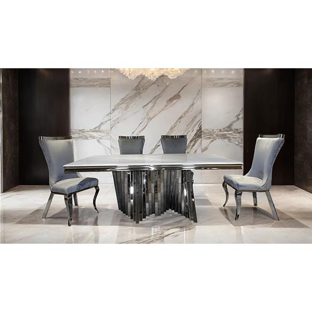  Furniture of America Basilicata FM33001SV-T-TABLE Dining Table IMAGE 2