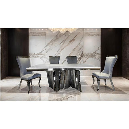  Furniture of America Basilicata FM33001SV-T-TABLE Dining Table IMAGE 2