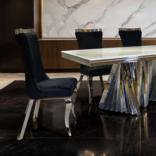  Furniture of America Basilicata FM33001SV-T-TABLE Dining Table IMAGE 3
