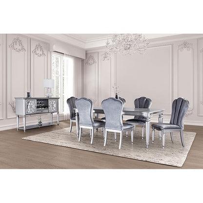  Furniture of America Melodi Parc FM3416SV-T-7PC 7 Pc Dining Table Set IMAGE 1