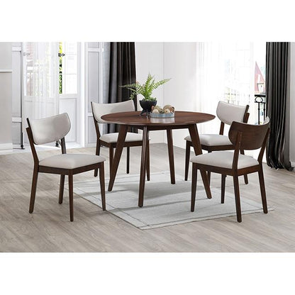 Furniture of America Onaka TM3112T-5PC 5 Pc Round Table Dining Set IMAGE 2
