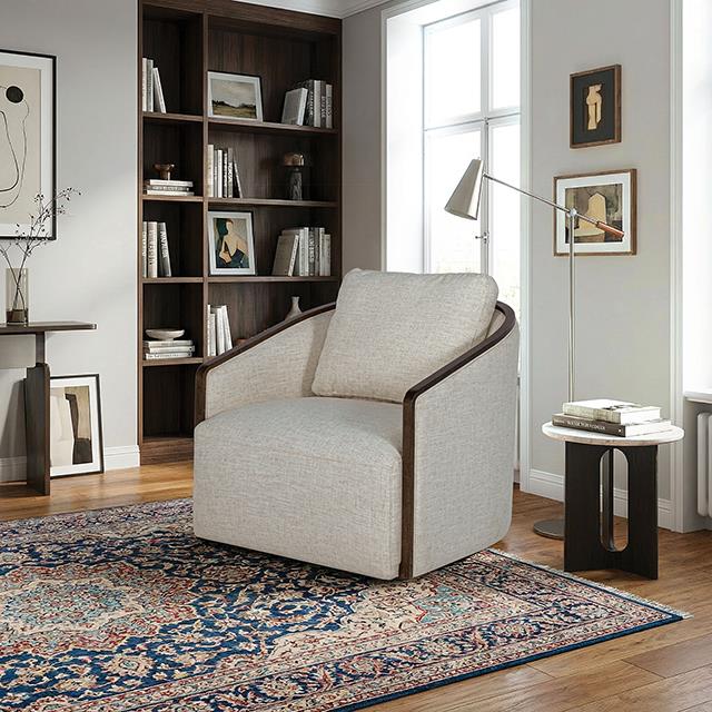 Furniture of America Zebina FM-AC6014LB-SW Swivel Chair IMAGE 2