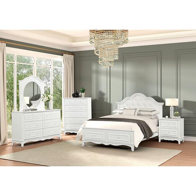  Furniture of America Naucalpan FM7456WH-M Mirror IMAGE 2