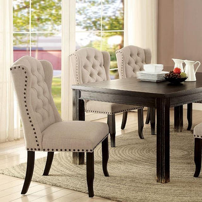 Furniture of America Sania CM3324BK-T-6PC-BN 6 Pc Dining Table Set with Bench IMAGE 2