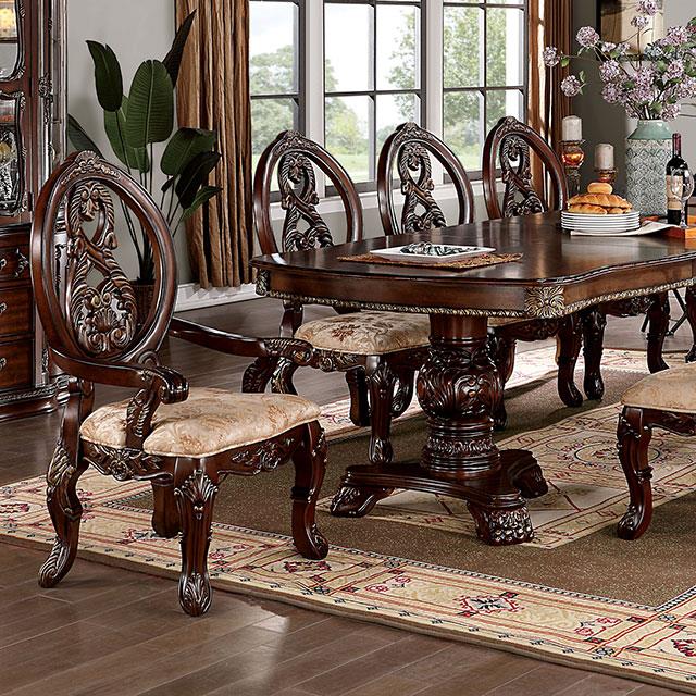  Furniture of America Normandy CM3145T-7PC 7 Pc Dining Table Set IMAGE 3