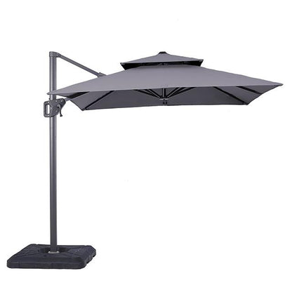 Furniture of America Fida LA-A029GY+BASE 8" Square Umbrella with Double Top & 37" Large Base IMAGE 1