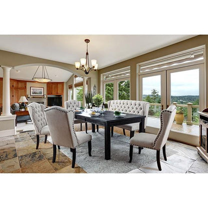 Furniture of America Sania CM3324BKT84-3564-9PC 9 Pc Dining Table Set IMAGE 1