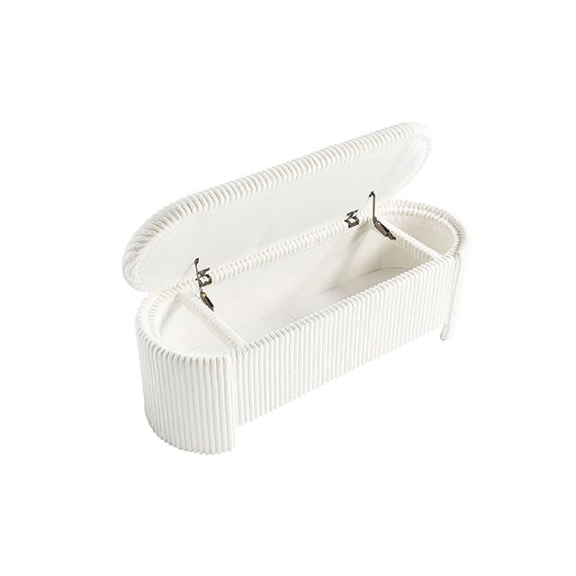  Furniture of America Grainne FM-AC8007WH Storage Bench IMAGE 2