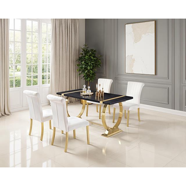  Furniture of America Horley FM37010GD-T-60 60" Dining Table IMAGE 2