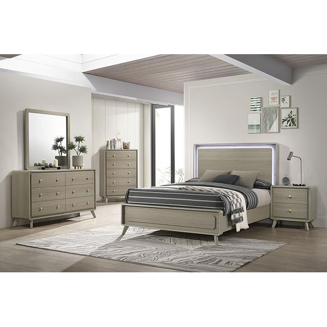  Furniture of America Rainier FM72002GY-EK-BED King Bed IMAGE 2