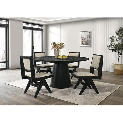  Furniture of America Tottenham FM3222BK-RT-59-5PC 5 Pc Dining Table Set IMAGE 1