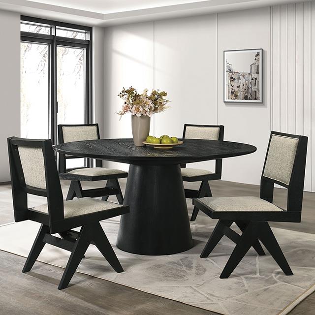  Furniture of America Tottenham FM3222BK-RT-59-5PC 5 Pc Dining Table Set IMAGE 2