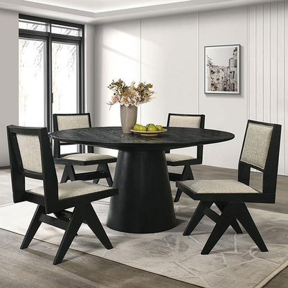  Furniture of America Tottenham FM3222BK-RT-59-5PC 5 Pc Dining Table Set IMAGE 2
