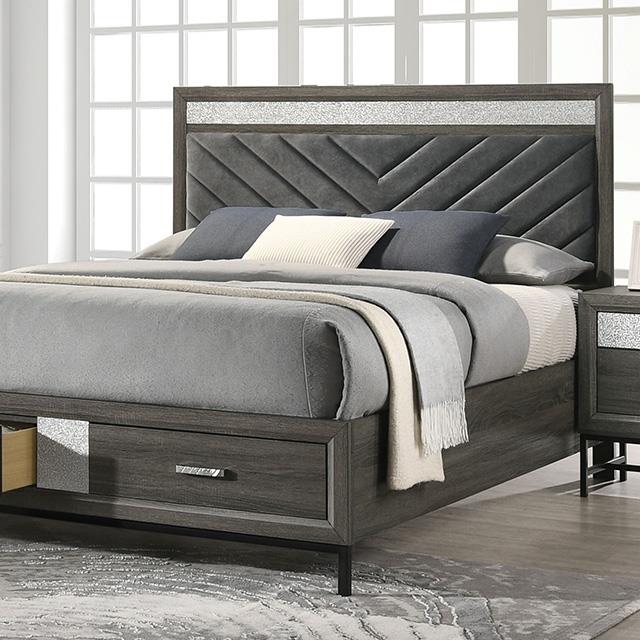  Furniture of America Voleta FM7212GY-Q-BED Queen Bed IMAGE 1