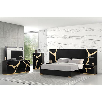  Furniture of America Goldsberg FM7425BK-EK-WP-BED King Bed with Wall Panels IMAGE 2