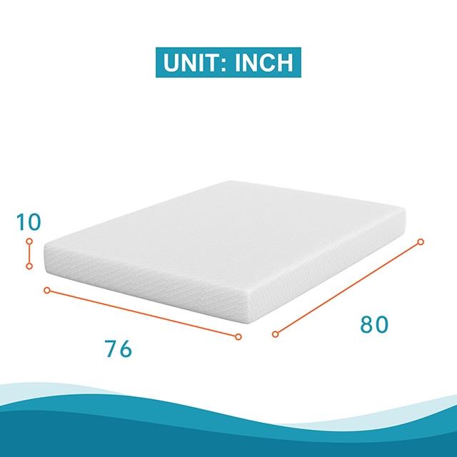  Furniture of America Artemisia DM530-EK-EU 10" King Memory Foam Mattress IMAGE 3