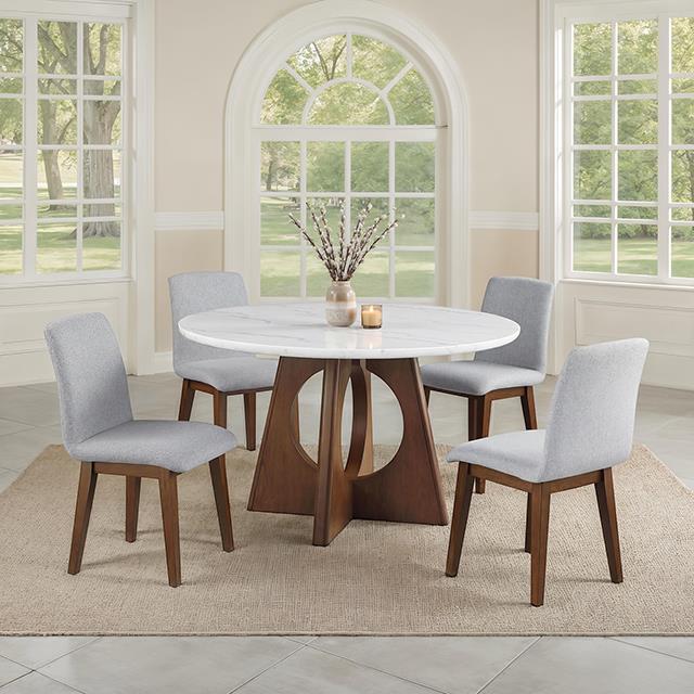  Furniture of America Ostbirk FM37011WN-RT Round Table IMAGE 1