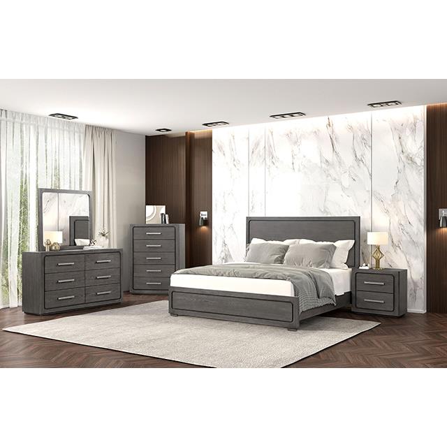  Furniture of America Crowthorne FM70100GY-Q-BED Queen Bed IMAGE 2